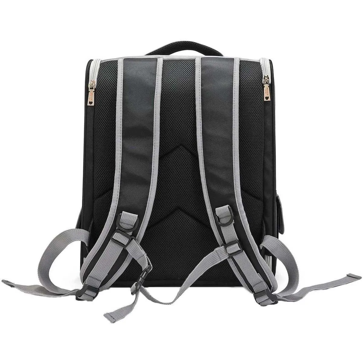 MOCHILA GRIS TRANSPORTADORA PARA MASCOTAS
