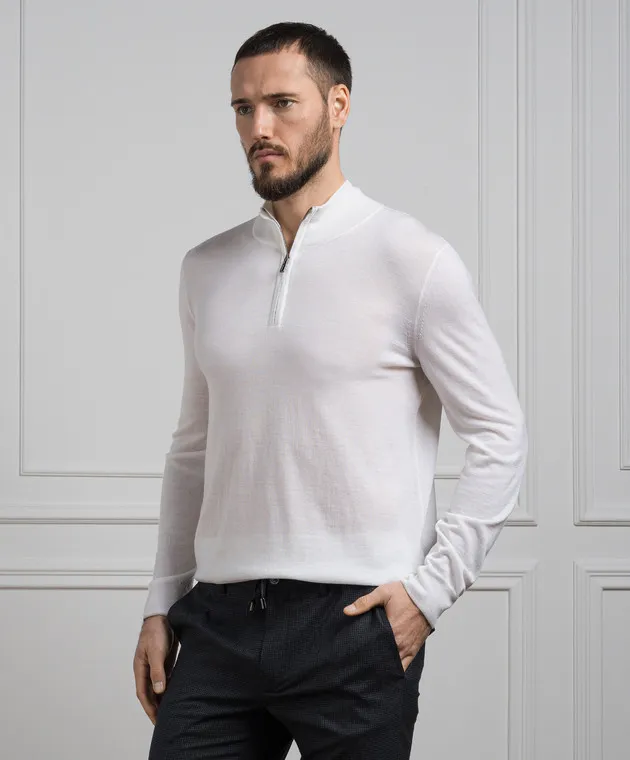 MooRER White TERNIMLL wool jumper