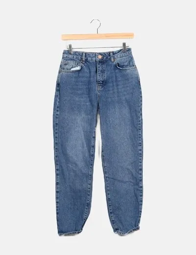 Noisy May Jeans denim mom fit azul