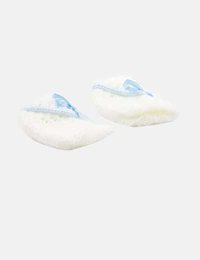 NoName Patuco blanco punto detalle lazo azul