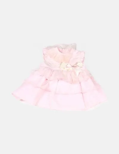 NoName Vestido de tul rosa detalle lazo