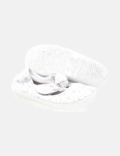 NoName Zapato blanco estampado detalle lazo
