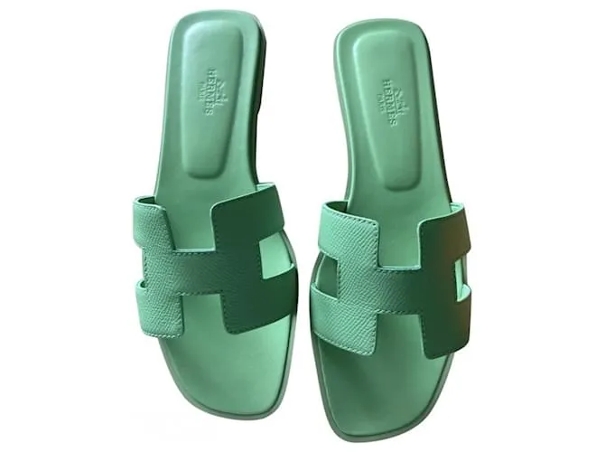 Oran Hermès Sandalias Verde 