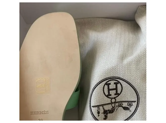 Oran Hermès Sandalias Verde 