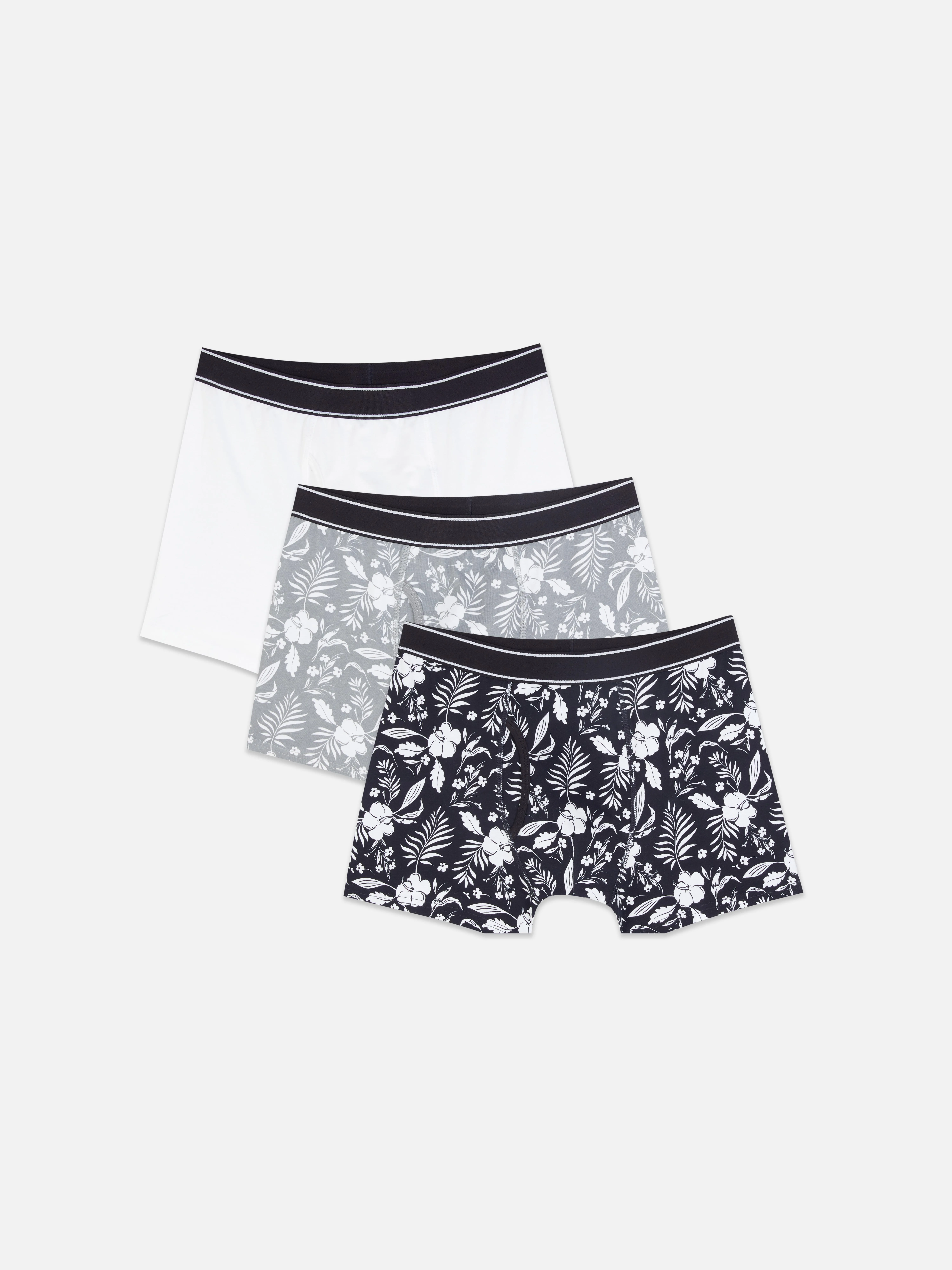 Pack de 3 calzoncillos bóxer con estampado tropical
