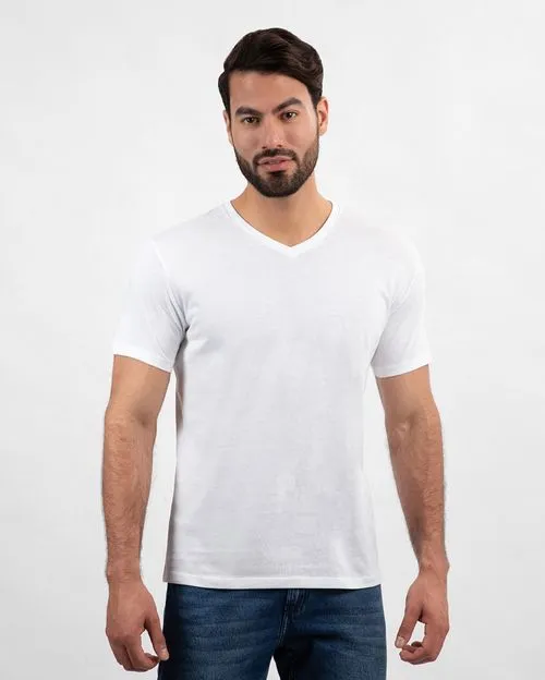 Pack de 3 polos Hombre Cuello V Blanco / Gris Poly / Verde Militar