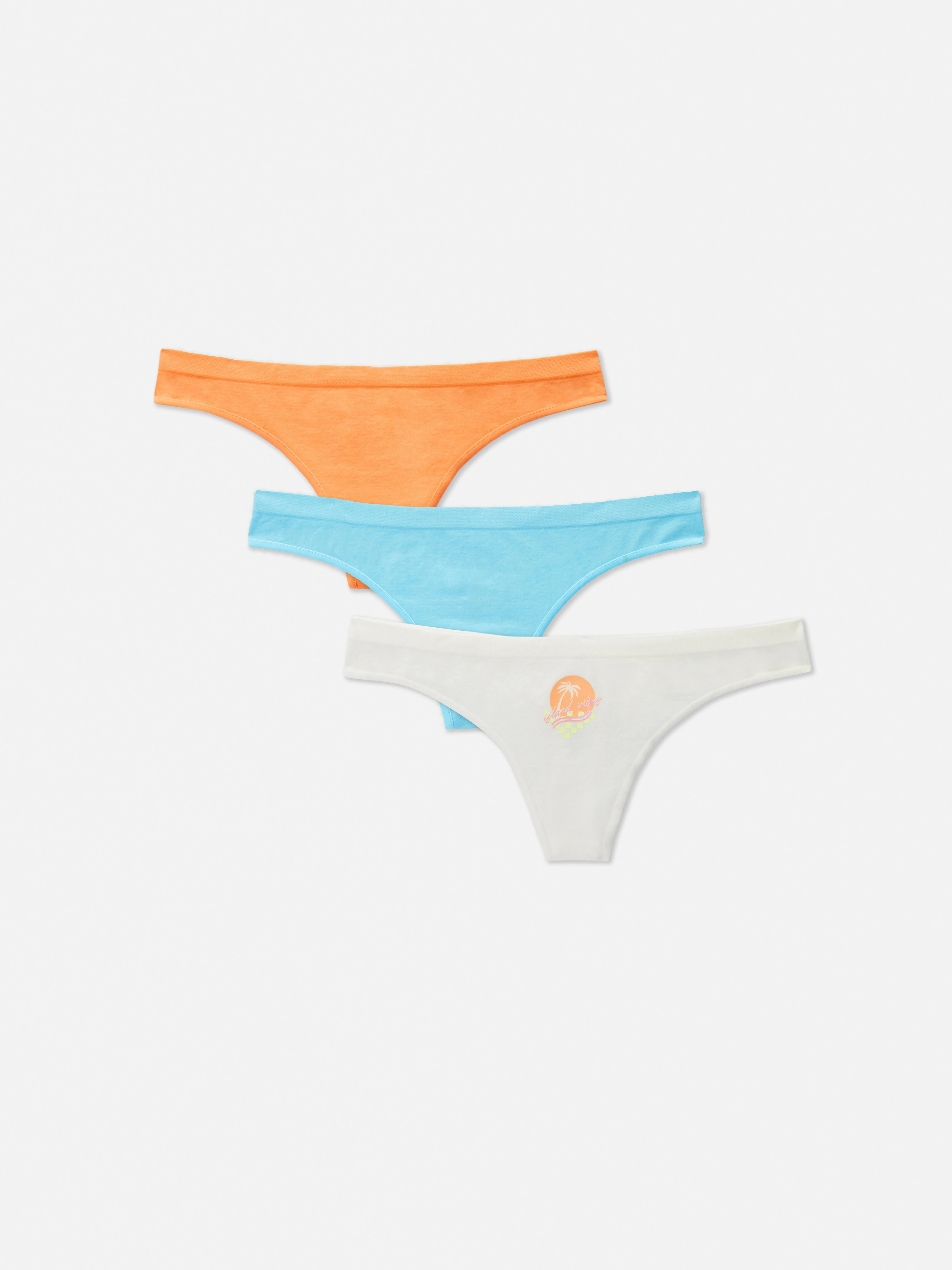 Pack de 3 tangas sin costuras con distintos motivos