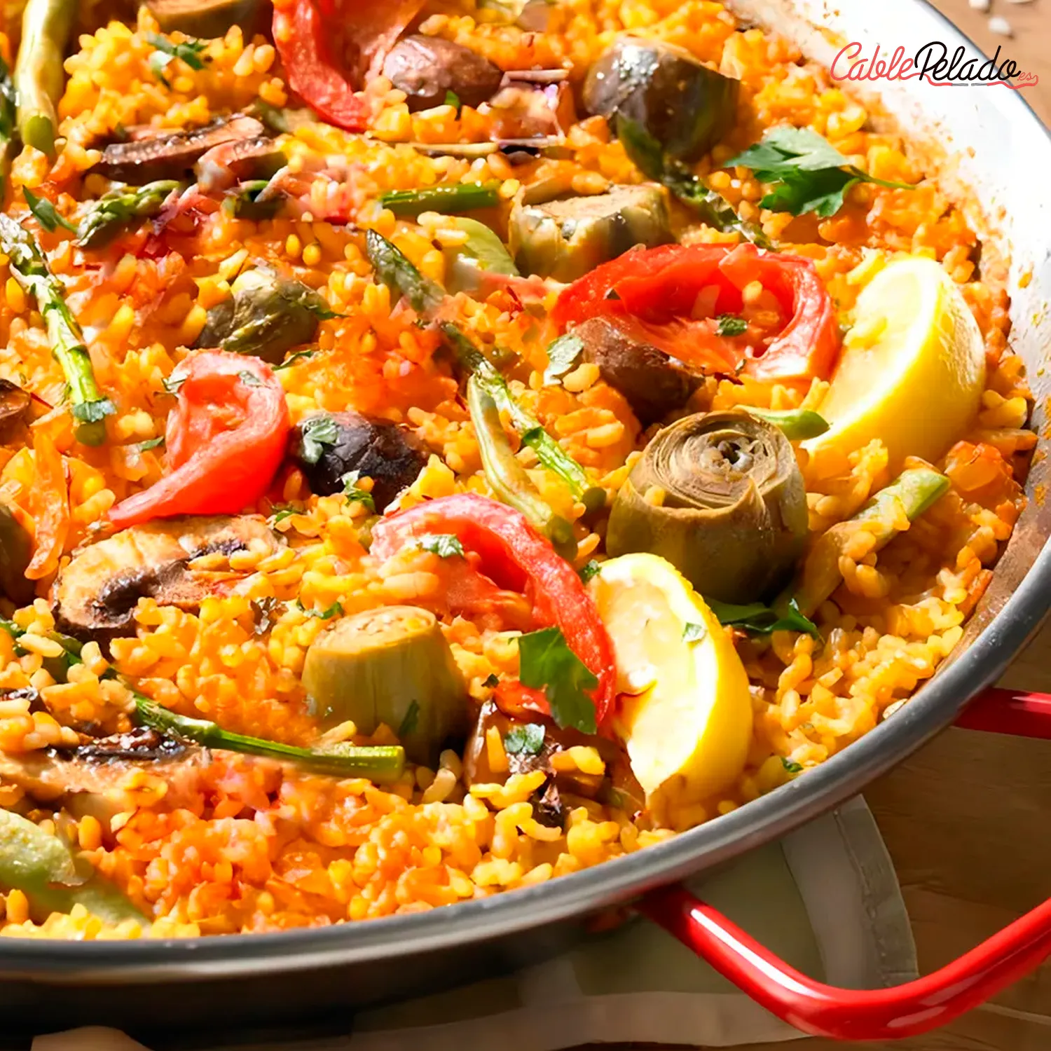 Paellera Valenciana Esmaltada 9 Personas 40 Cm  Plateado