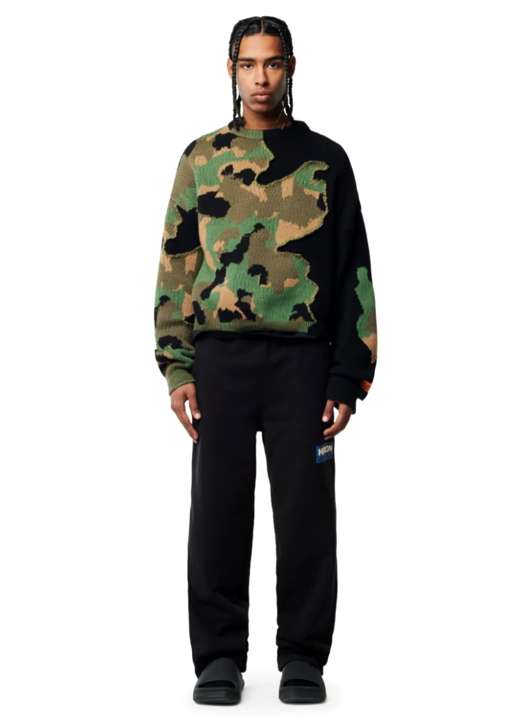 PANTALN JOGGER FELPA NEGRO