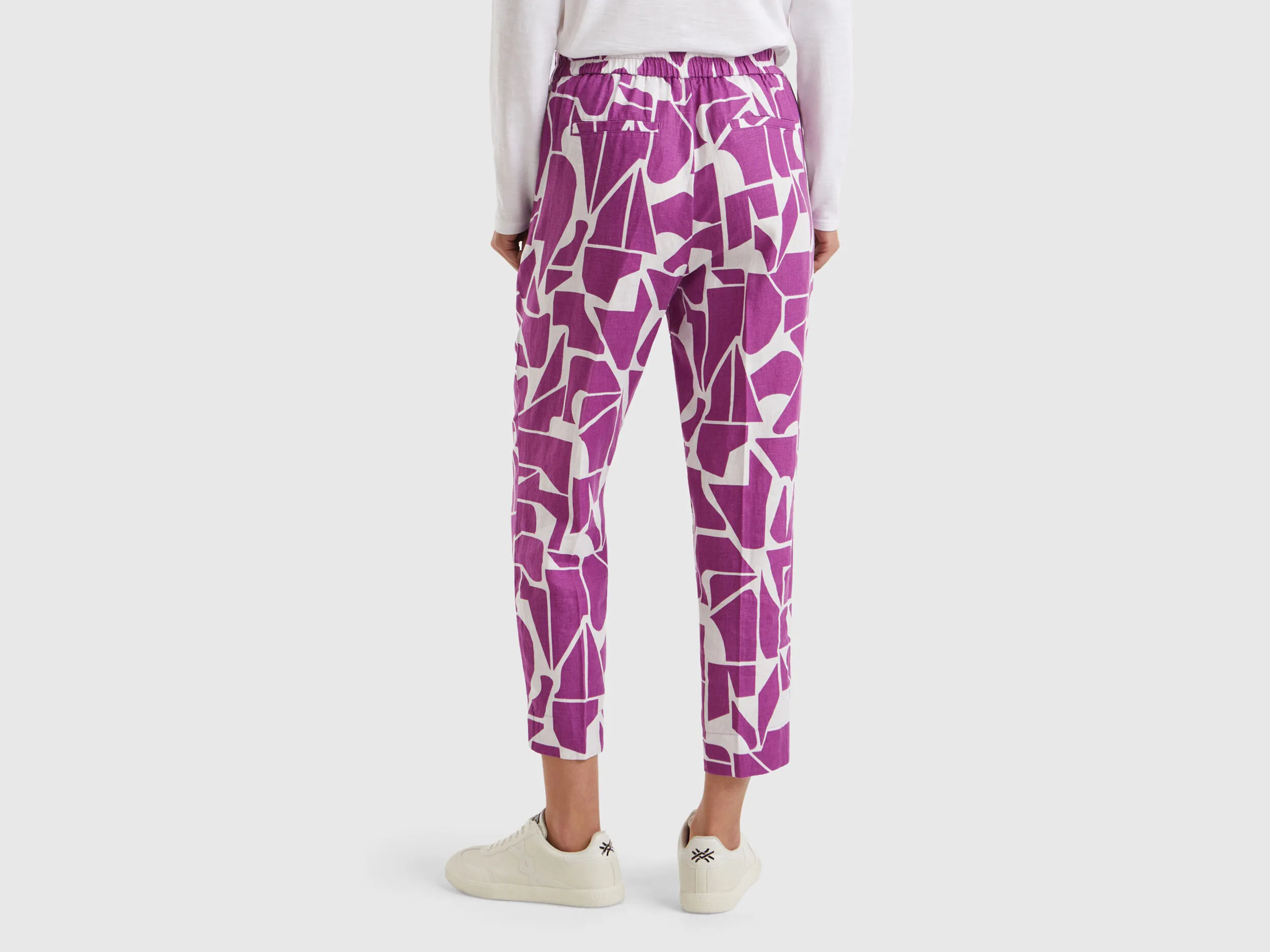 Pantalón de lino estampado