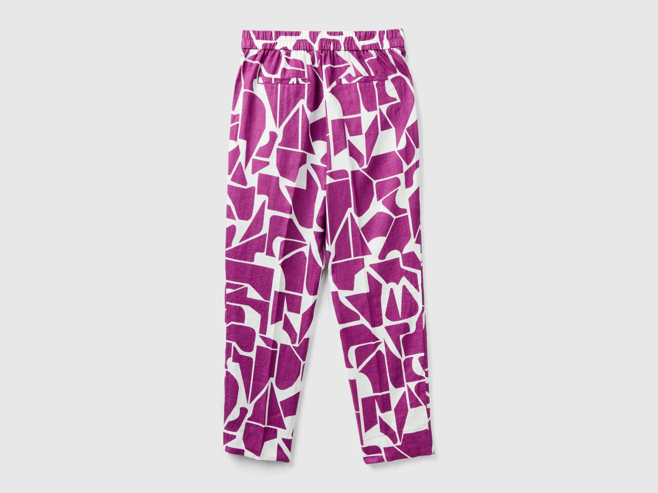 Pantalón de lino estampado