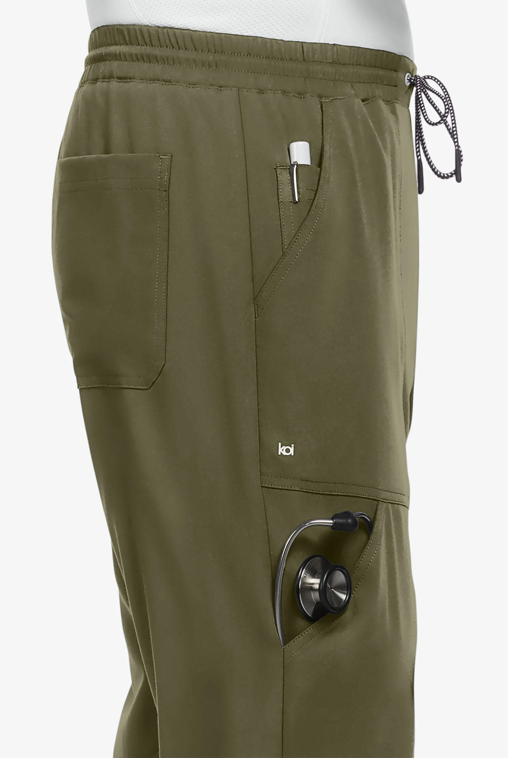 Pantalón médico Koi Next Gen Day to Night STRETCH estilo cargo jogger con 7 bolsillos para hombre