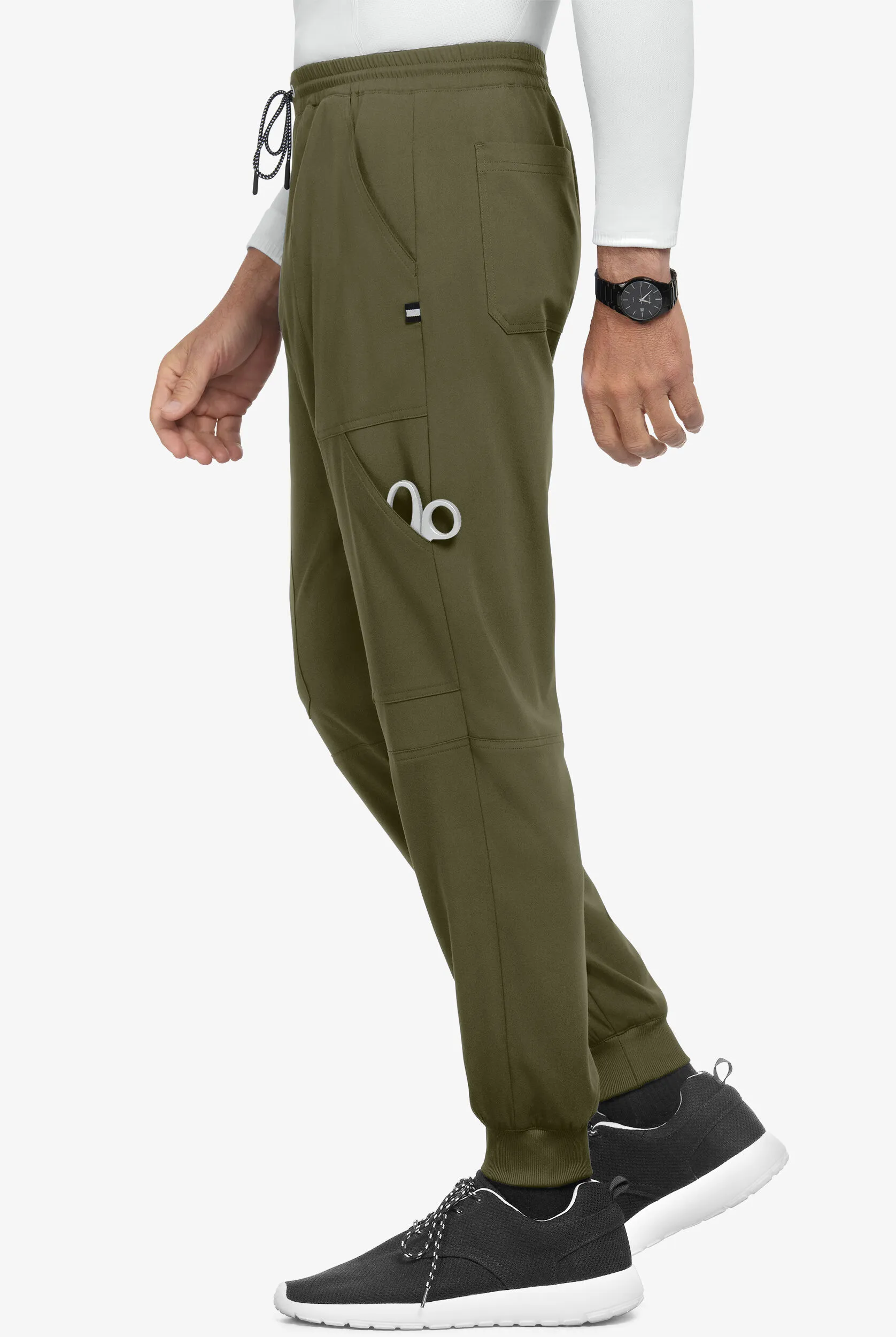 Pantalón médico Koi Next Gen Day to Night STRETCH estilo cargo jogger con 7 bolsillos para hombre