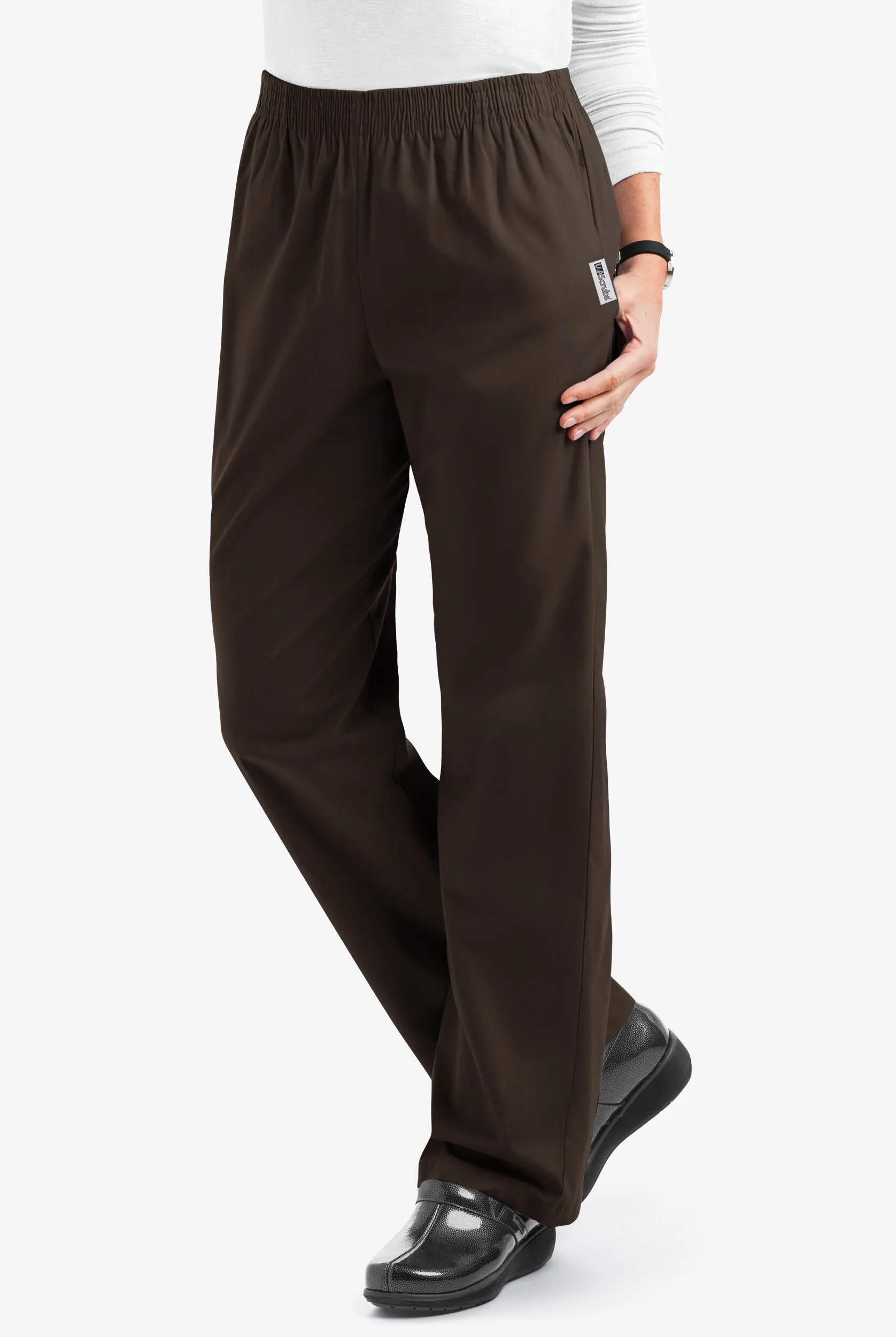 Pantalón médico UA Best Buy petite con cintura elástica y 2 bolsillos para mujer