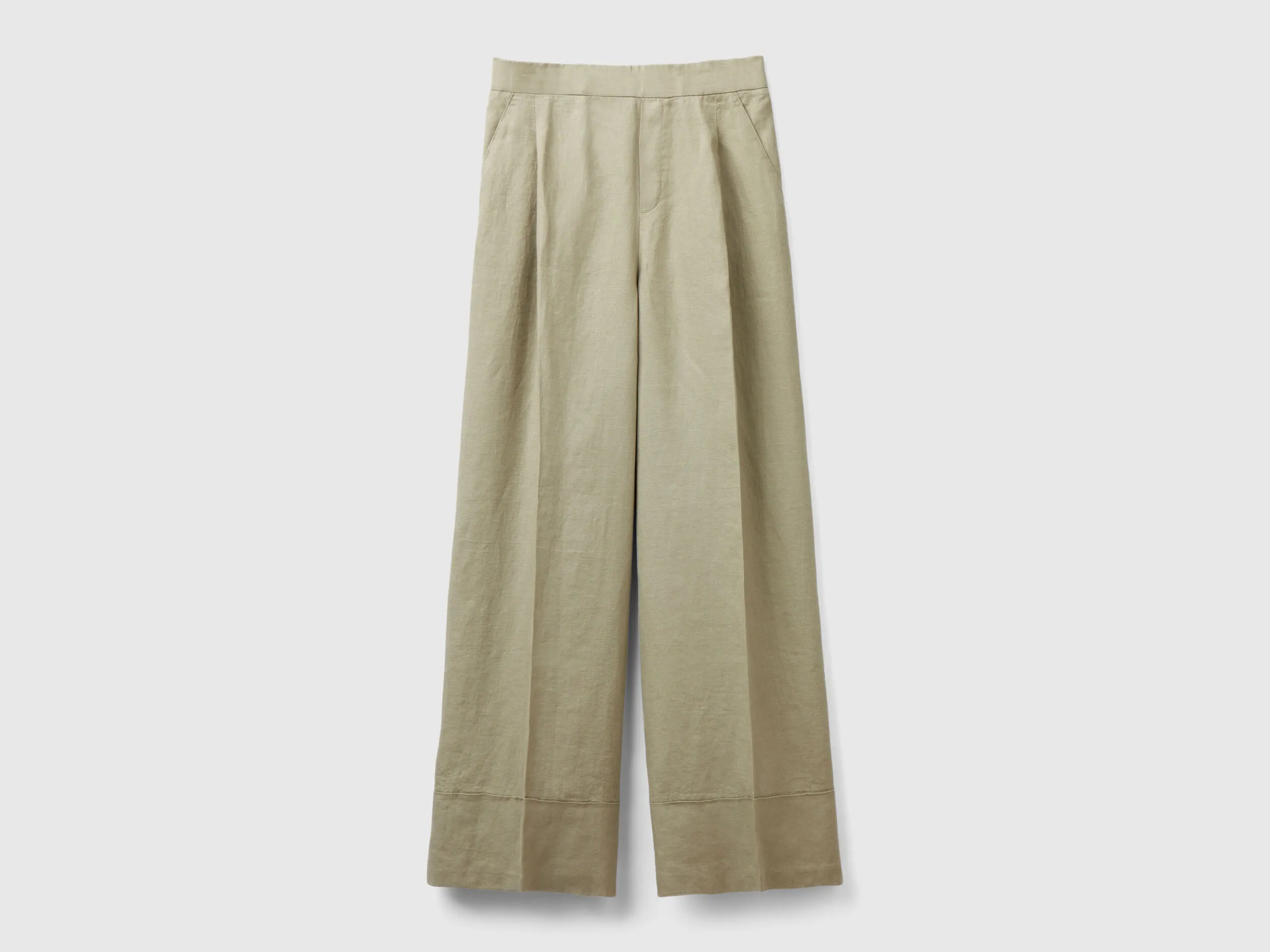 Pantalón palazzo de 100 % lino