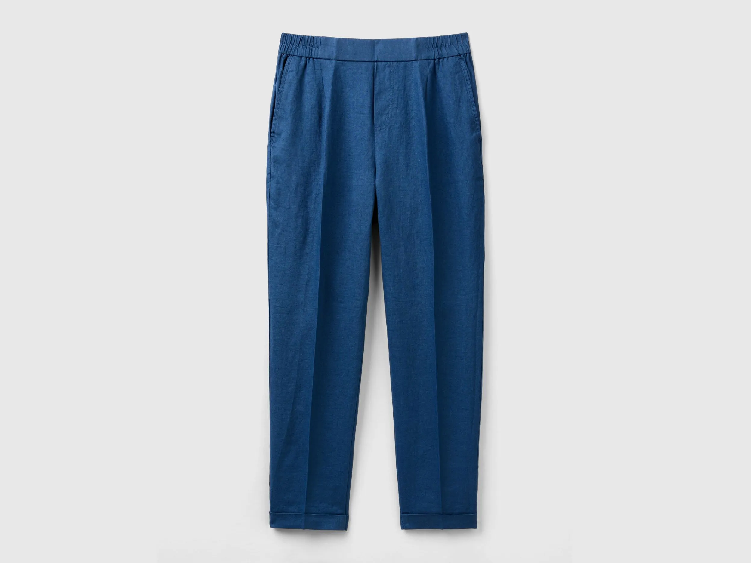 Pantalón regular fit de 100 % lino