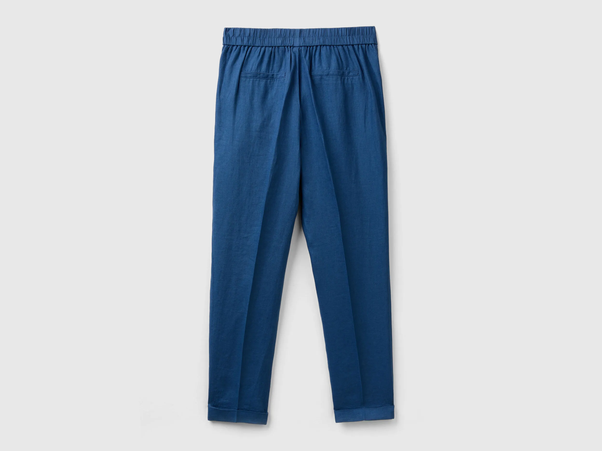 Pantalón regular fit de 100 % lino