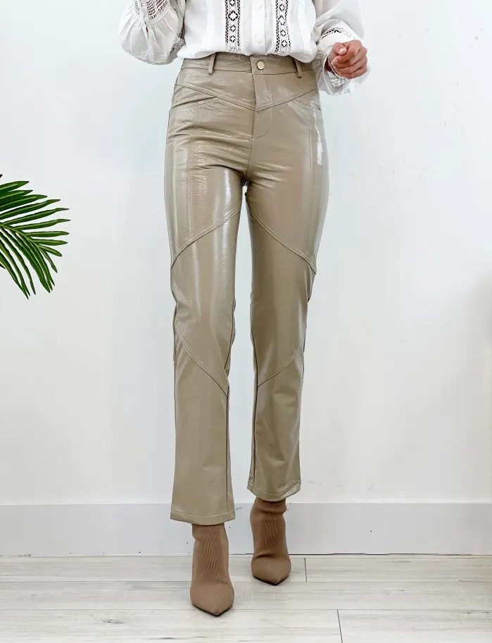 Pantalon Vinyl Beige