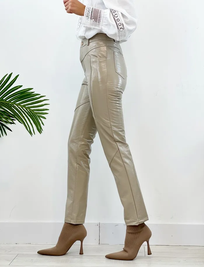 Pantalon Vinyl Beige