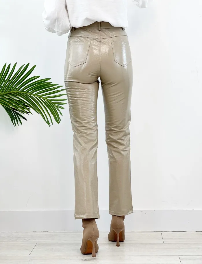 Pantalon Vinyl Beige