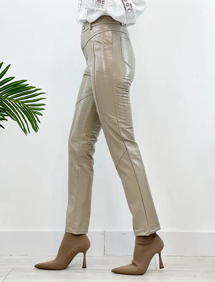 Pantalon Vinyl Beige