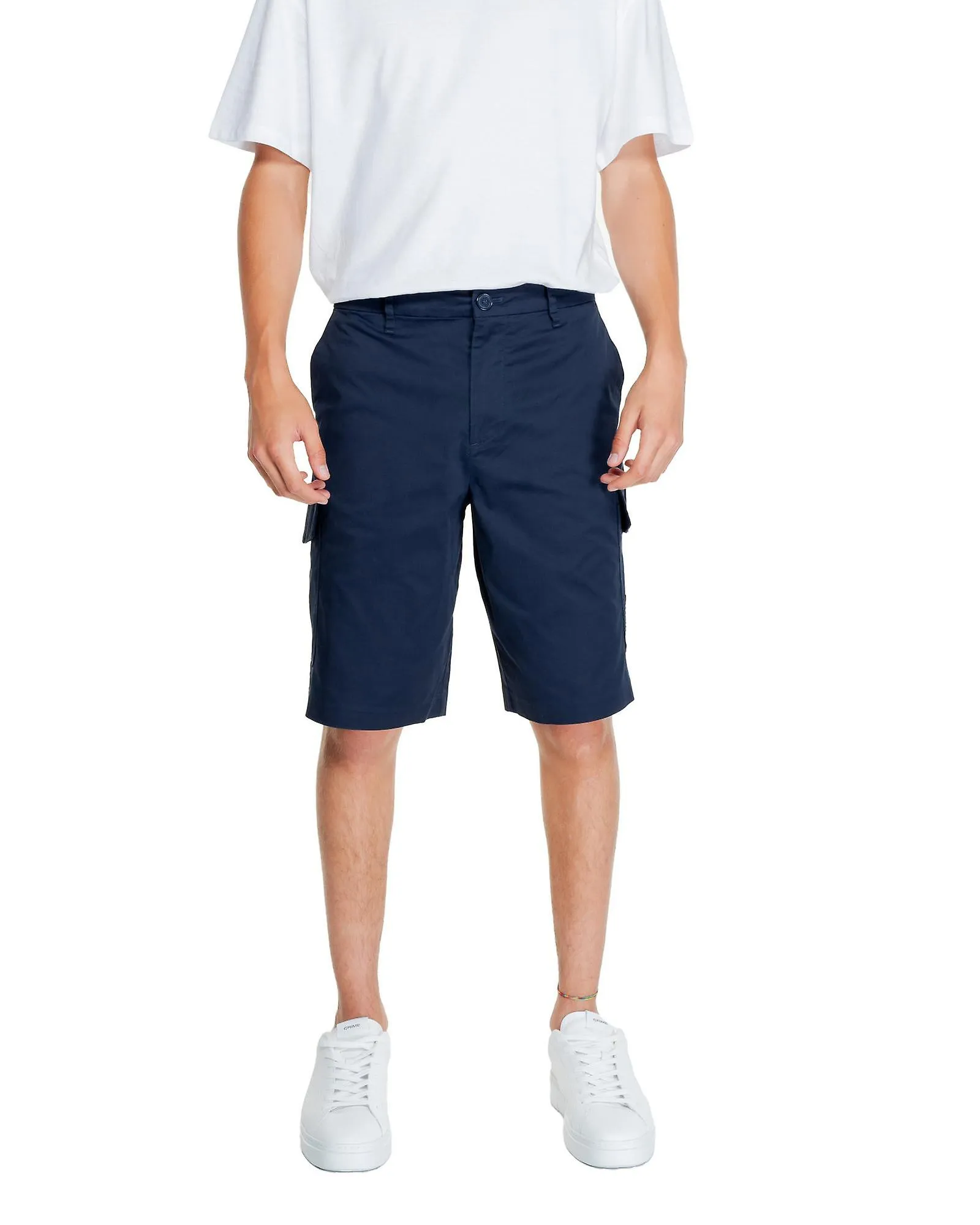 Pantalones cortos de algodón Armani Exchange con cierre de cremallera y botones y múltiples bolsillos