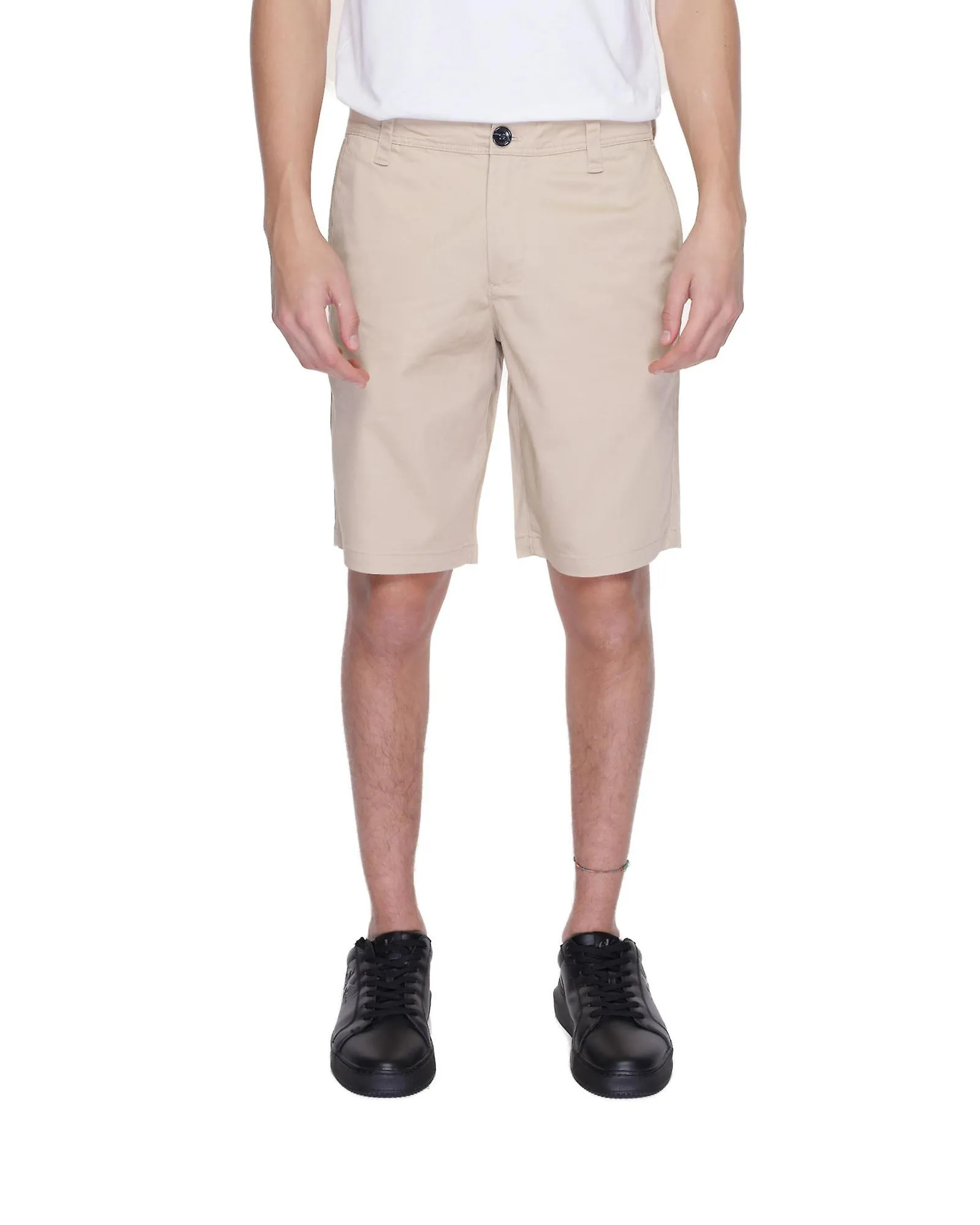 Pantalones cortos lisos Armani Exchange con cierre de cremallera y botones y bolsillos
