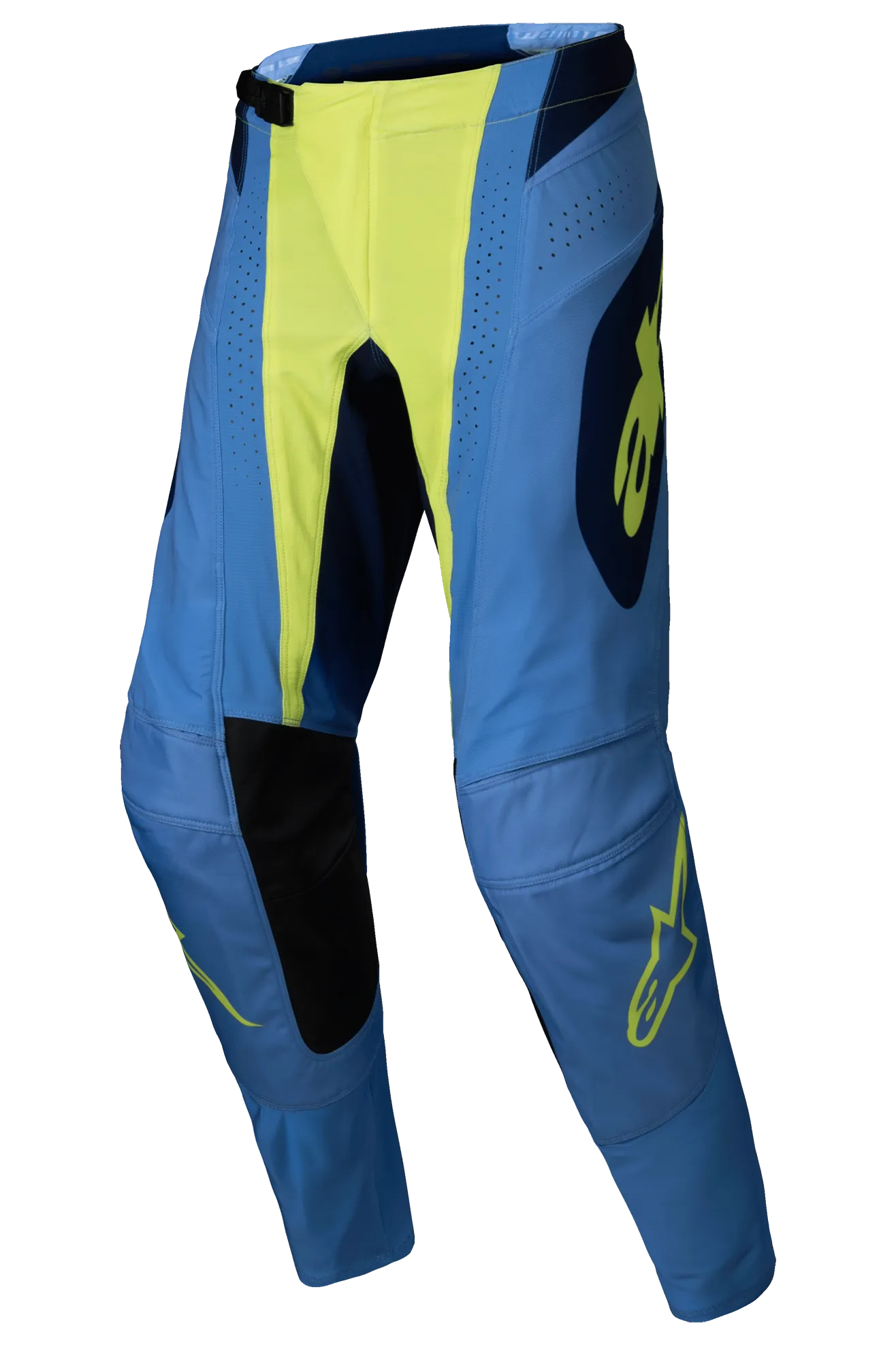 Pantalones de Cross Alpinestars Techstar Melt Amarillo Flúor-Azul