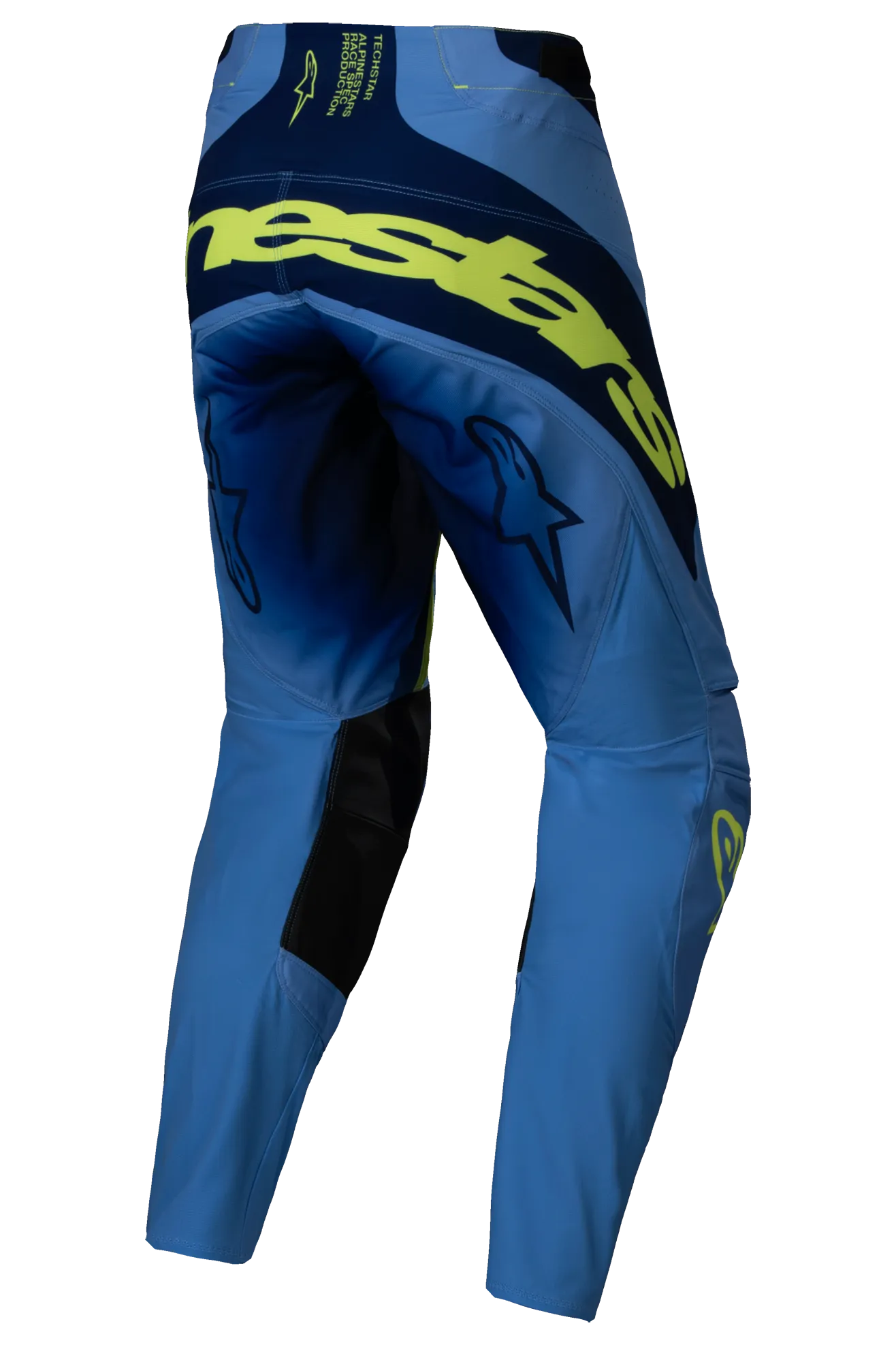 Pantalones de Cross Alpinestars Techstar Melt Amarillo Flúor-Azul