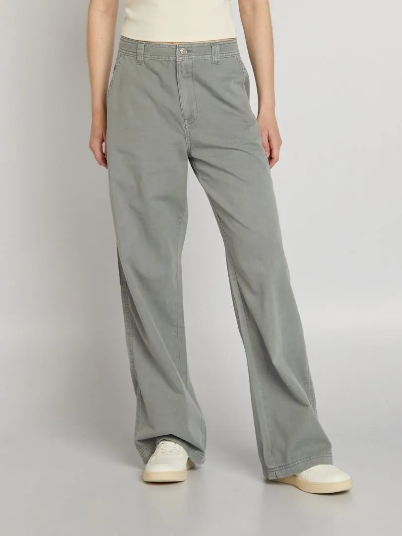 Pantalón ancho ligero - GRIS