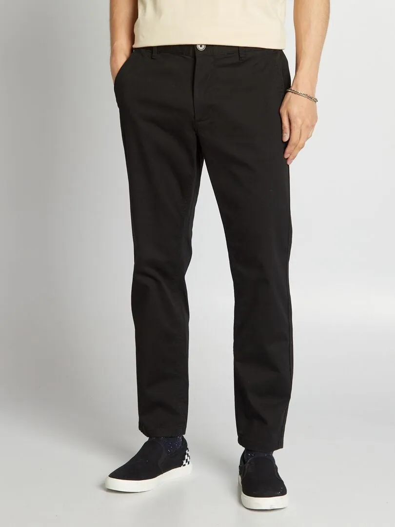 Pantalón chino regular - NEGRO