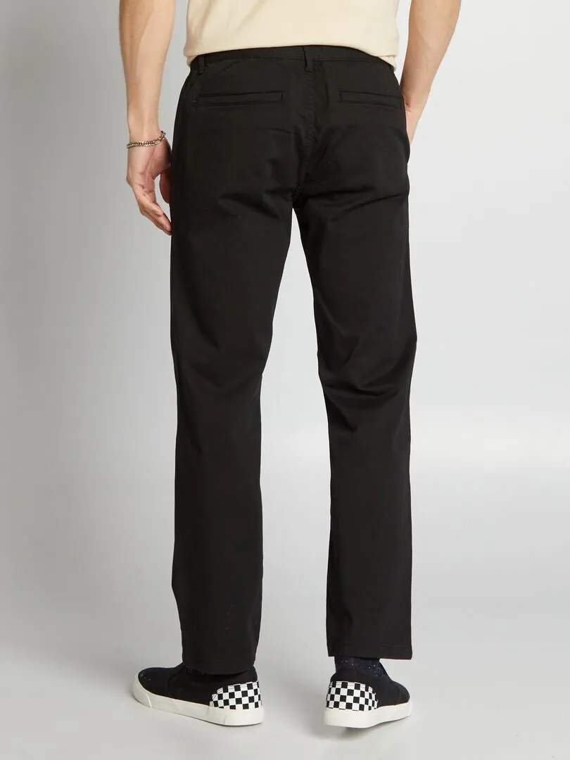 Pantalón chino regular - NEGRO