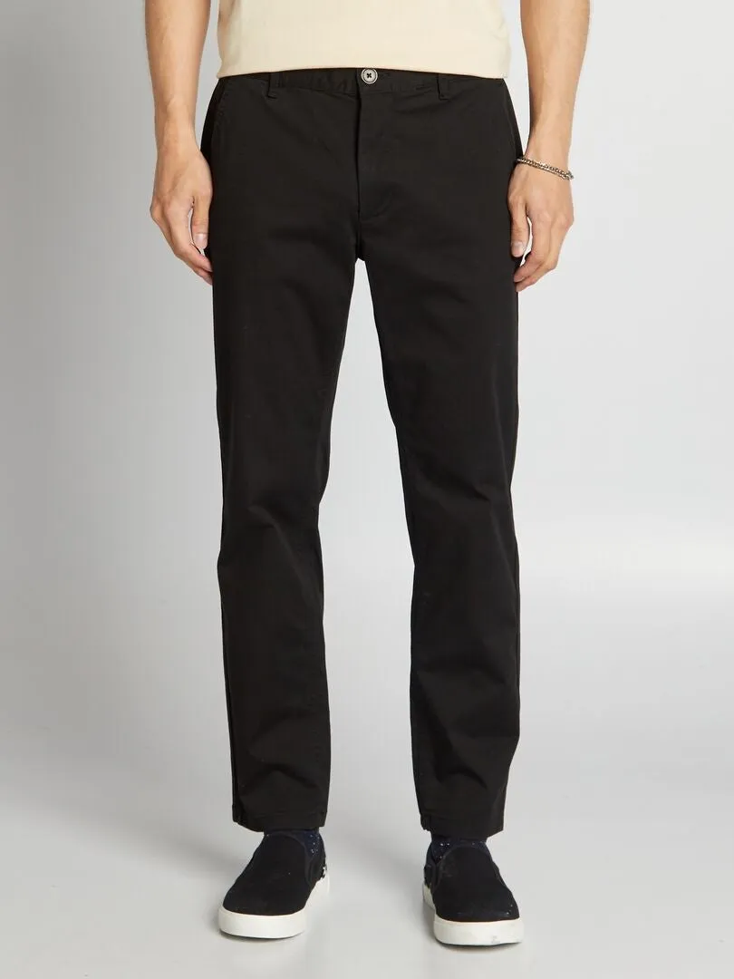 Pantalón chino regular - NEGRO