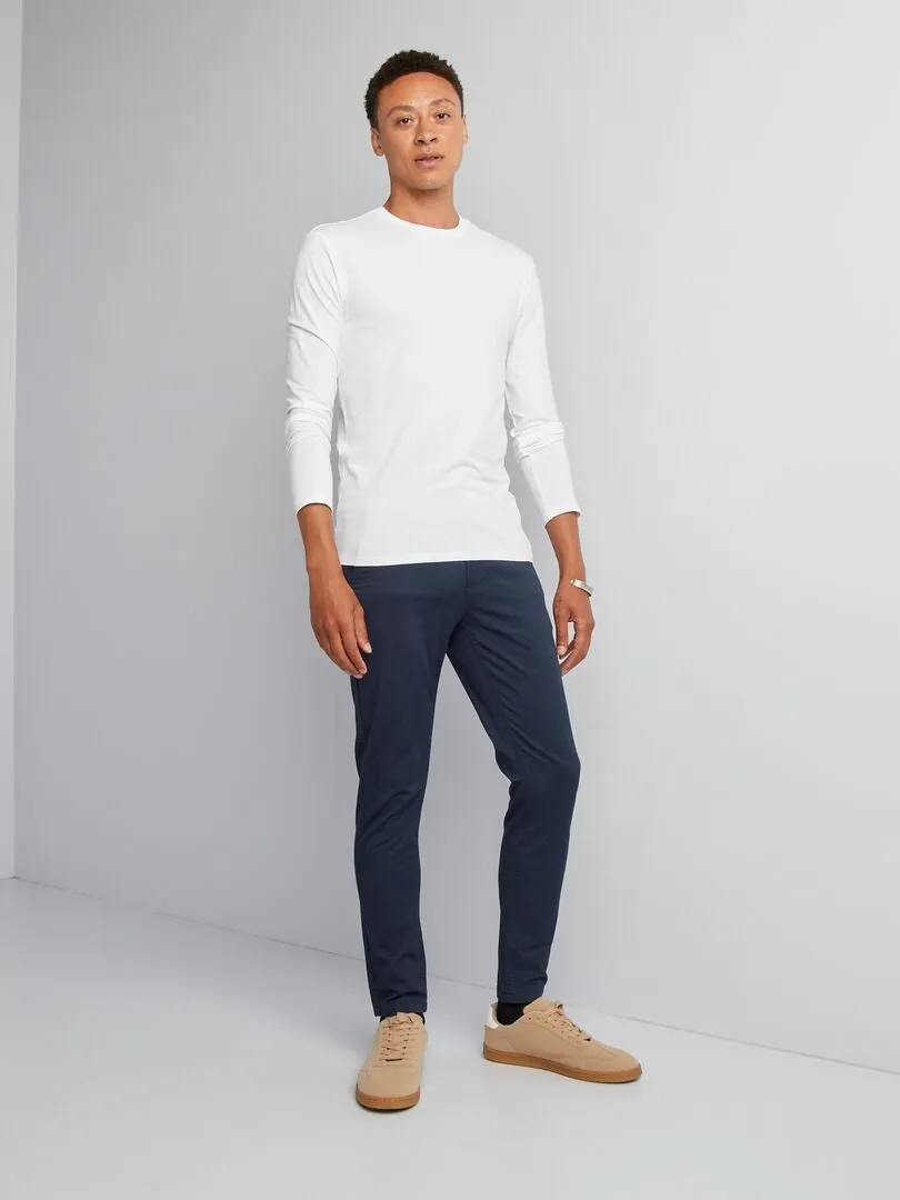 Pantalón chino skinny L30 - azul