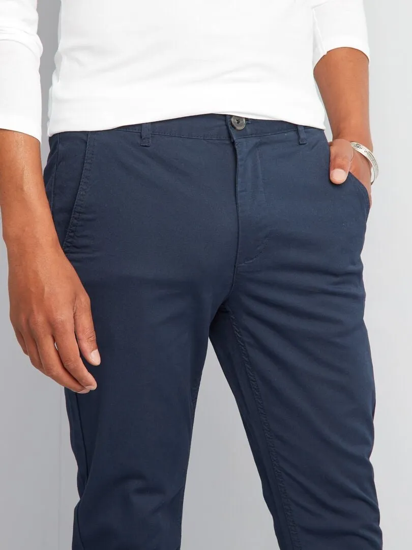 Pantalón chino skinny L30 - azul