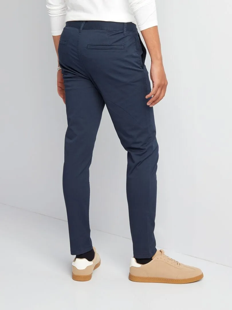 Pantalón chino skinny L30 - azul