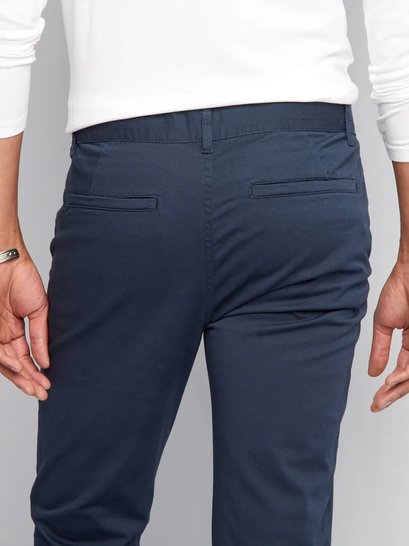 Pantalón chino skinny L30 - azul