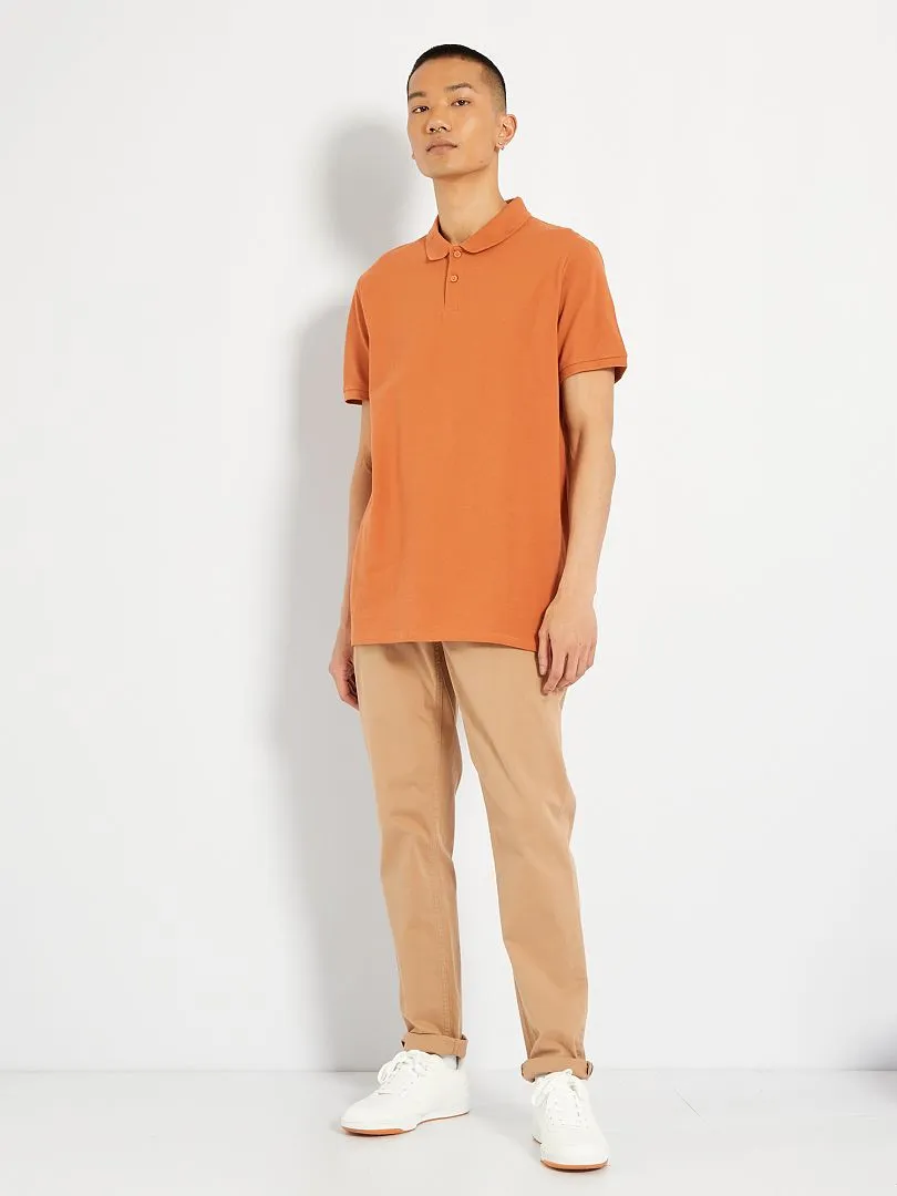 Pantalón chino slim - beige