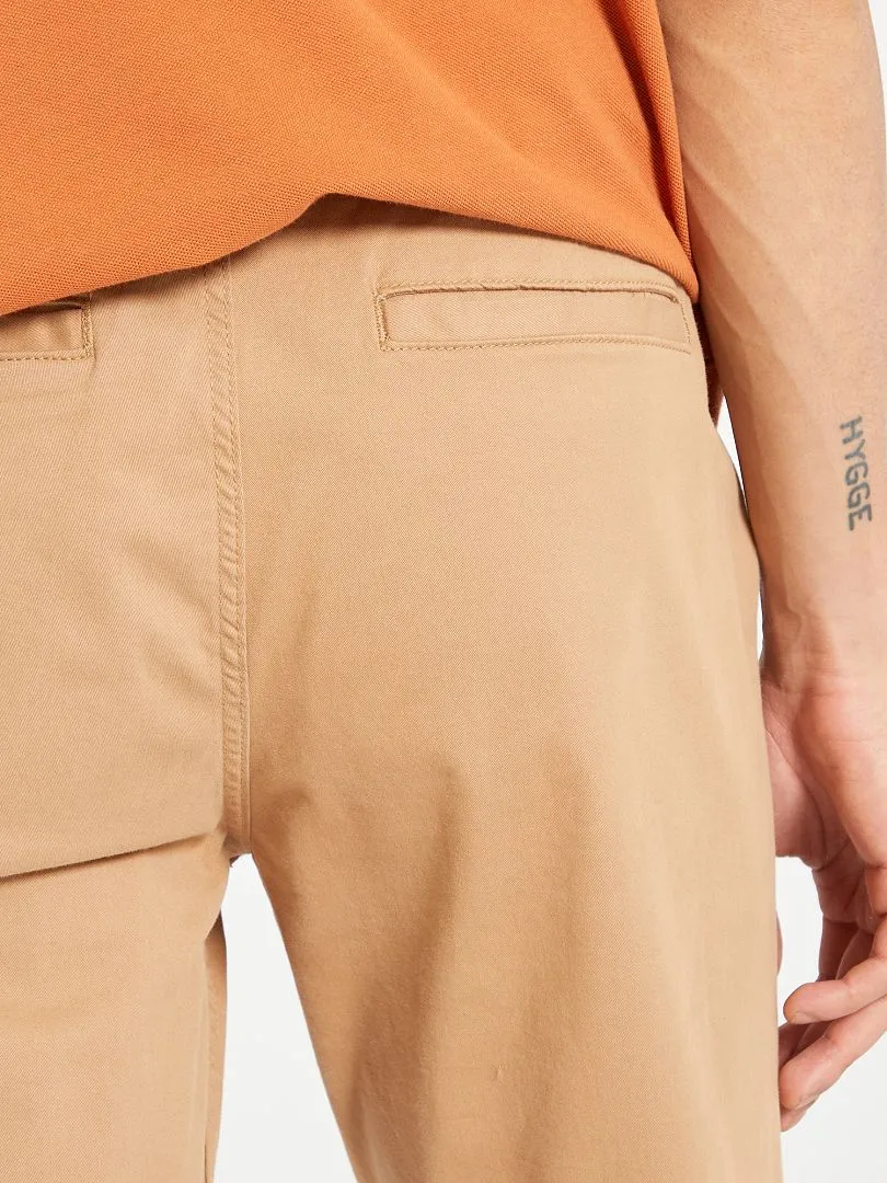 Pantalón chino slim - beige