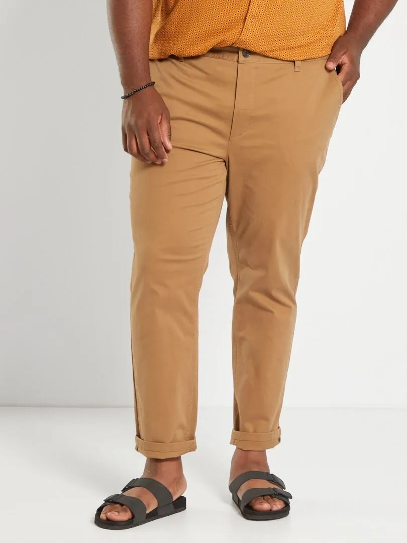 Pantalón chino slim L30 - marrón