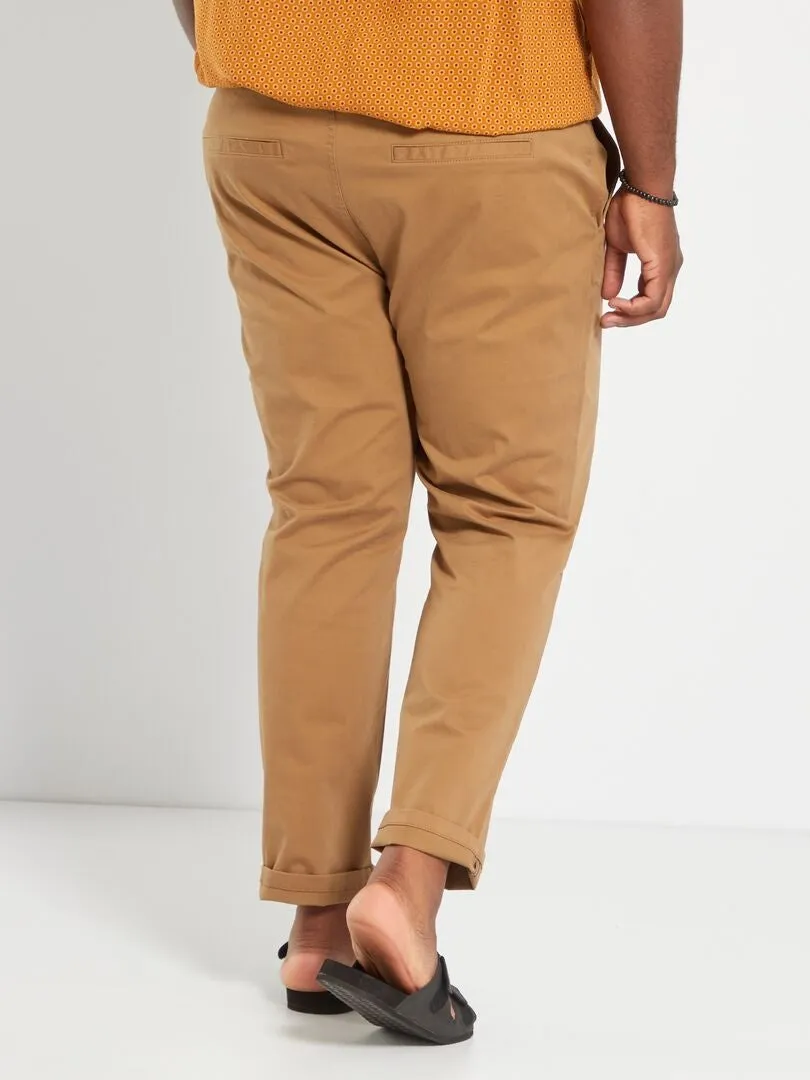 Pantalón chino slim L30 - marrón