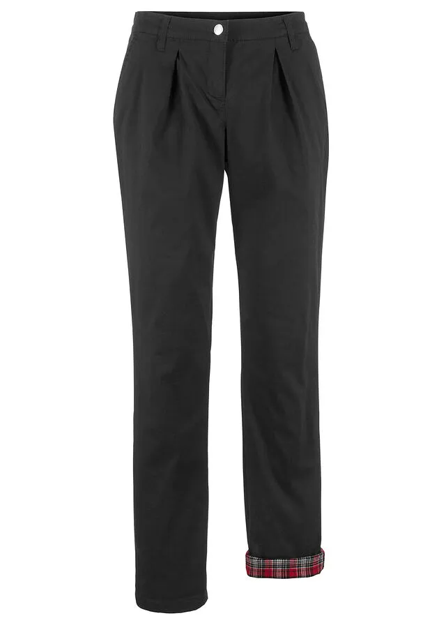 Pantalón chino térmico Negro
