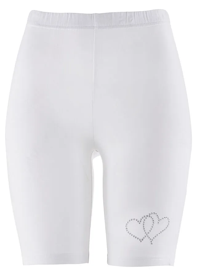 Pantalón ciclista con aplicaciones Blanco