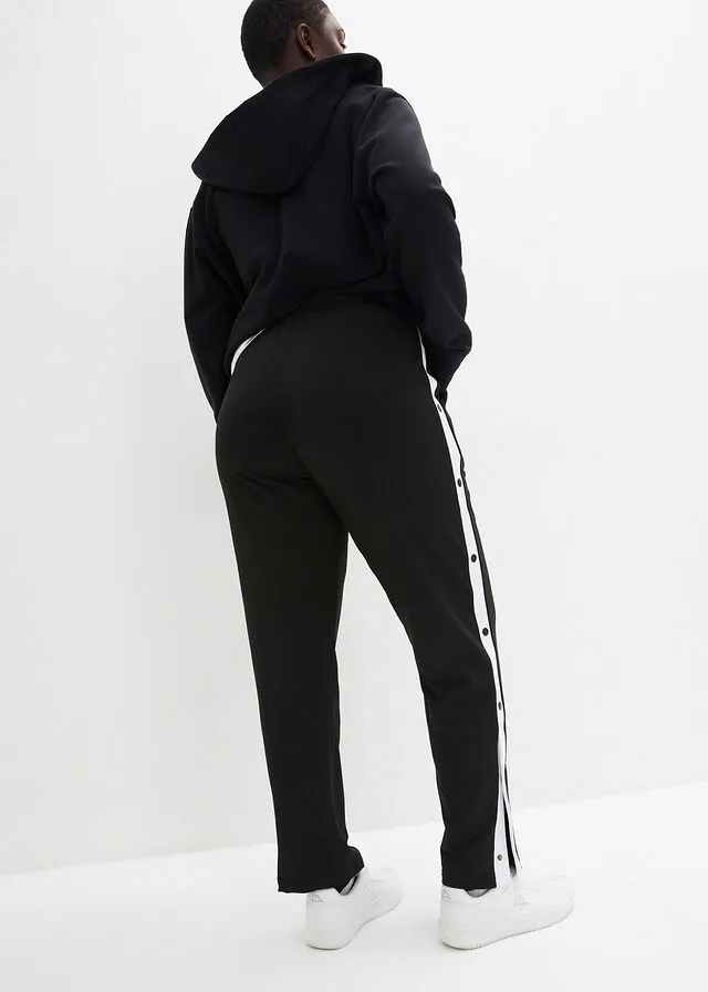 Pantalón de chándal con botones de presión Negro