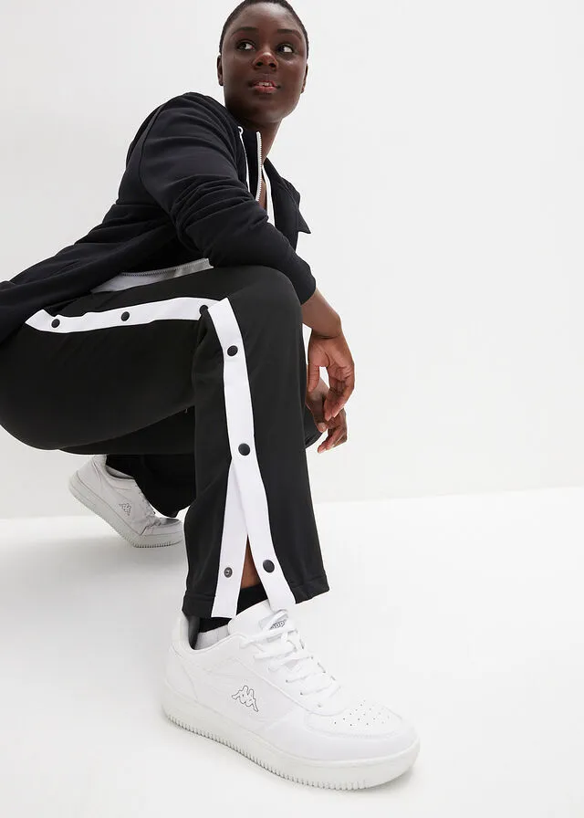 Pantalón de chándal con botones de presión Negro