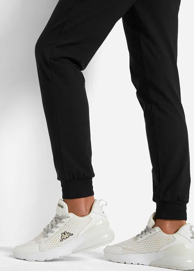 Pantalón de chándal de algodón con estampado y corte holgado Negro-blanco estampado