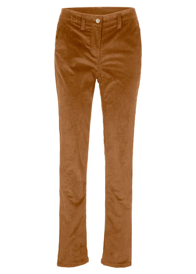Pantalón de pana térmico Coñac marrón