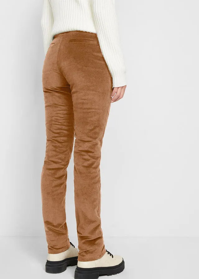 Pantalón de pana térmico Coñac marrón