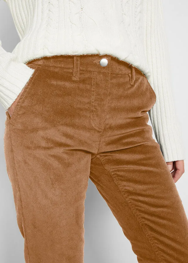 Pantalón de pana térmico Coñac marrón
