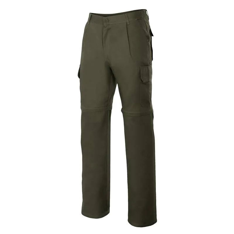 Pantalón multibolsillos y desmontable mediante cremallera